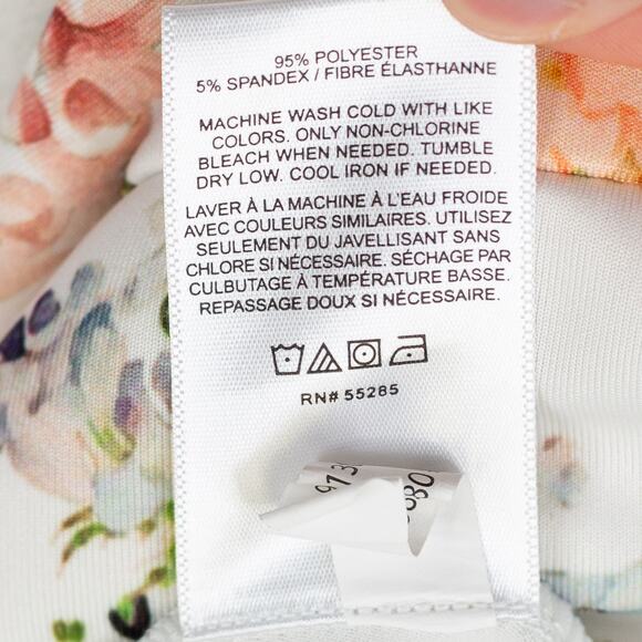 EXPRESS Floral Pencil Midi Skirt Bodycon Scuba Jersey Office Siren Feminine XS - Picture 6 of 6